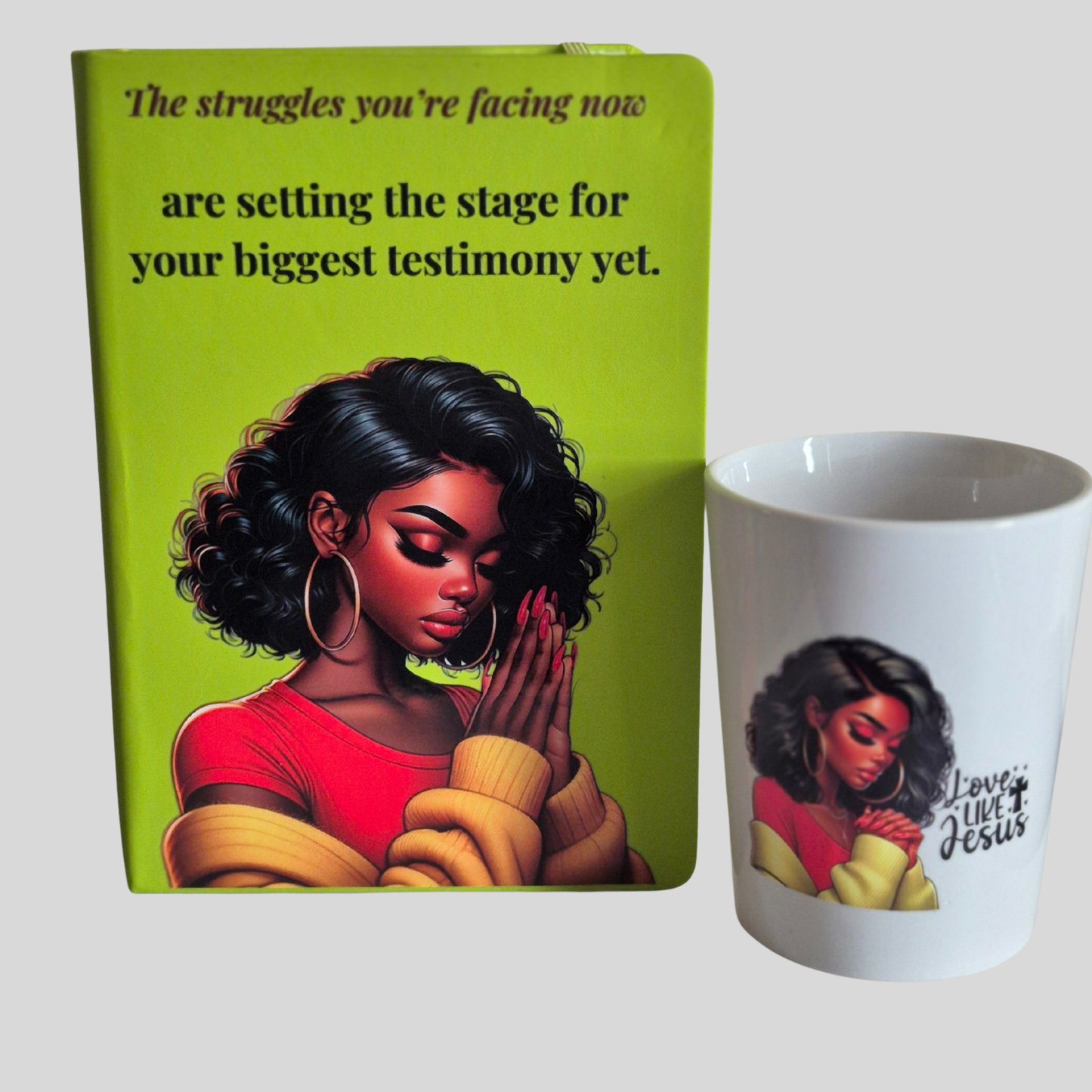 Faith Through the Struggle Journal & Mug Set | Inspirational Bundle
