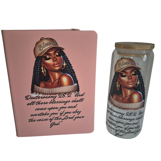 Inspirational Journal & Glass Cup Bundle